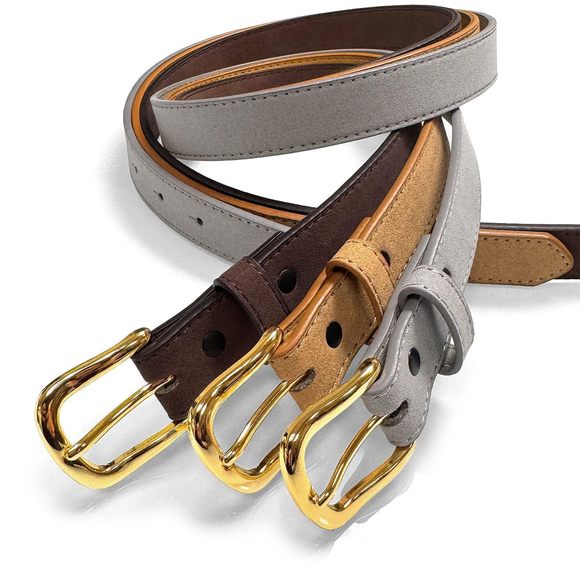 Women\'s Dress Casual Jean Genuine Suede Leather Belt 1\